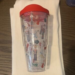 NWOT Lug / Tervis Festive Holiday Nutcracker Tumbler with Red Lid
